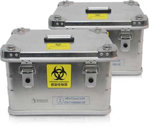 QDW-AB601铝制生物安全运输箱的图片