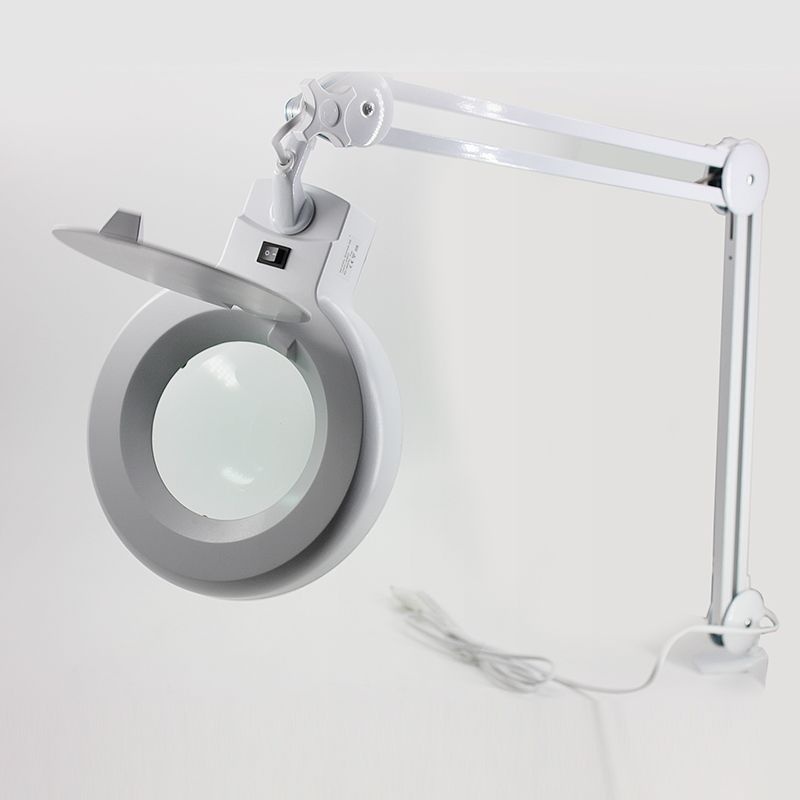 芯硅谷® E3726夹式弯臂LED放大镜灯,圆形镜片的图片