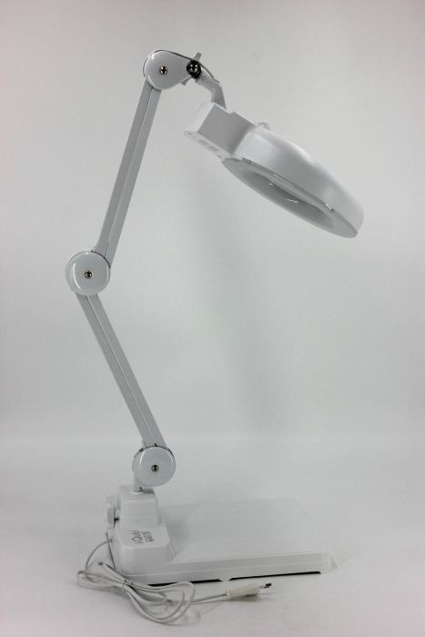 芯硅谷® E3723底座式弯臂LED放大镜灯,圆形镜片的图片