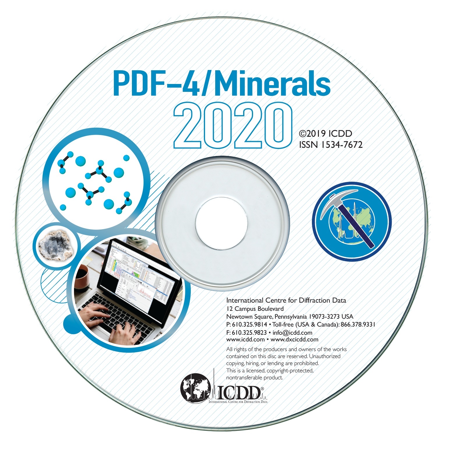 PDF-4+2020矿物版衍射数据库卡片的图片