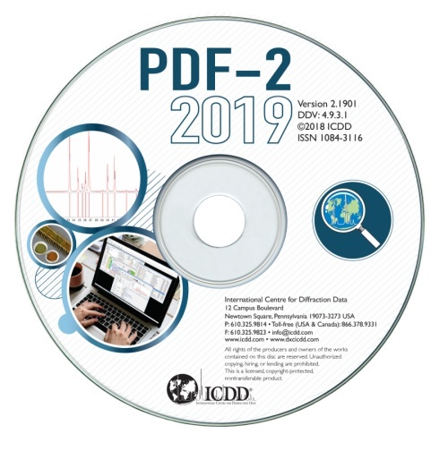 PDF-2 2019衍射数据库卡片的图片
