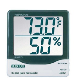 Extech大屏幕显示数字温湿度计445703的图片