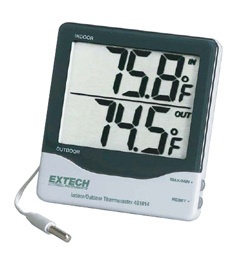 Extech大屏幕显示数字室内室外温度计401014的图片