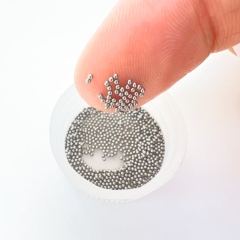 钢珠厂供0.6mm0.7mm0.8mm实心小型钢球的图片