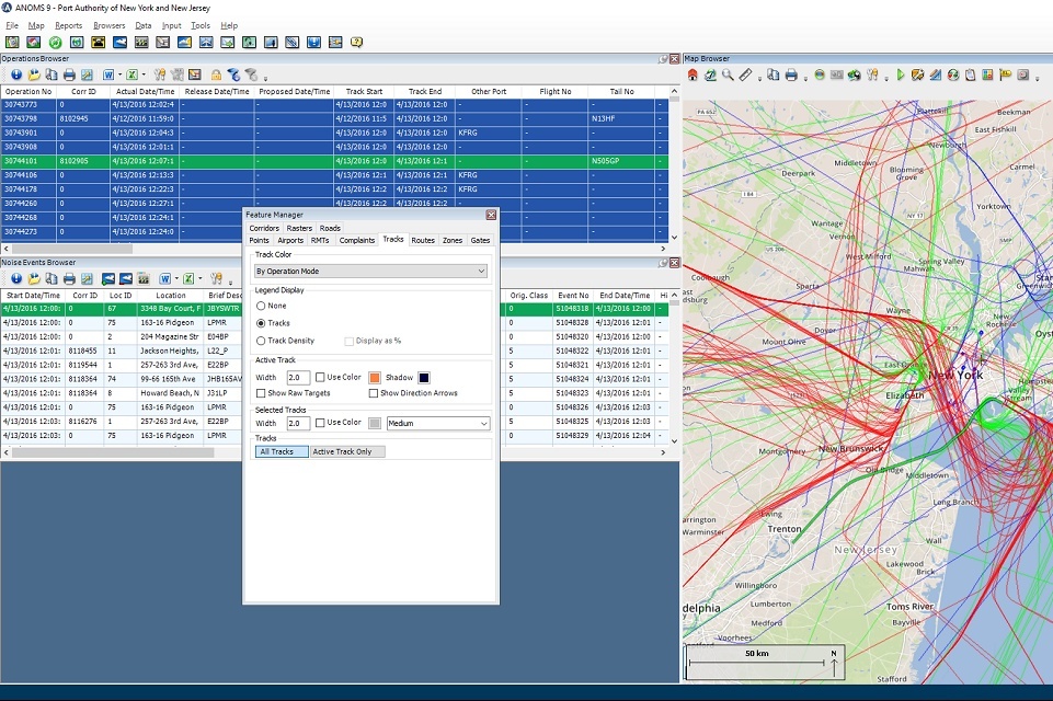 ANOMS机场噪声和运营管理系统软件的图片