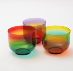 透明水晶钵镀彩虹的图片