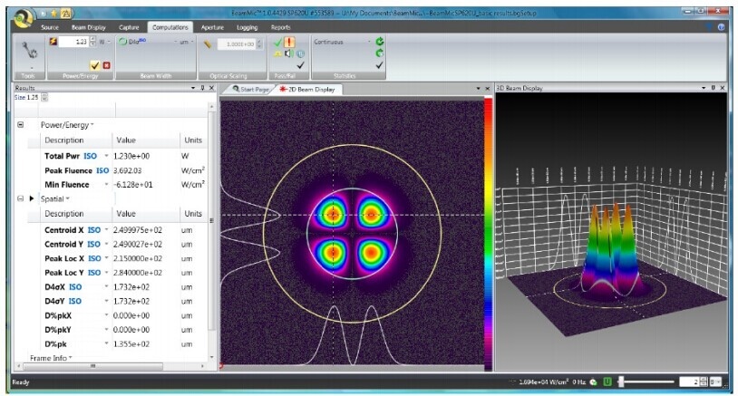 Ophir光束分析軟件BeamMic