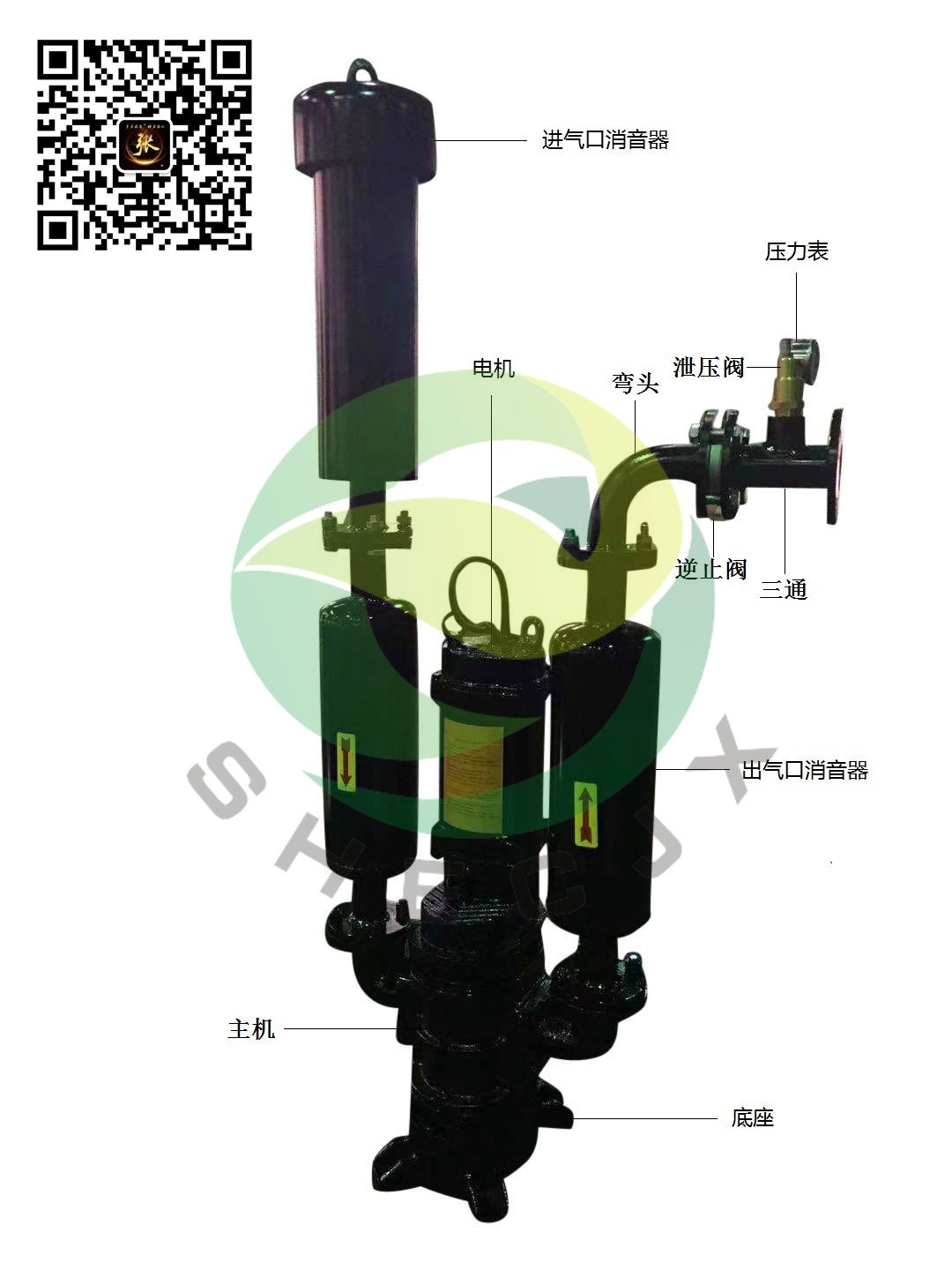 沉水羅茨風機河道治理污水一體化曝氣設(shè)備的圖片