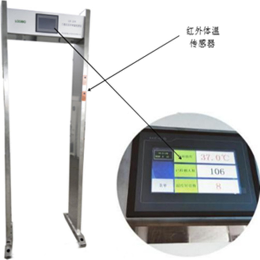 0.1秒检测通过门式测温仪的图片