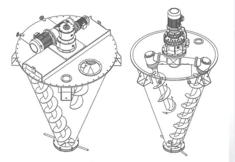 XSH型悬臂双螺旋锥形混合机